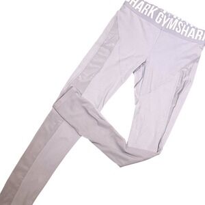 Gymshark Leggings Women Small Lavender Gray Mesh Panel GLLG3609-LGY